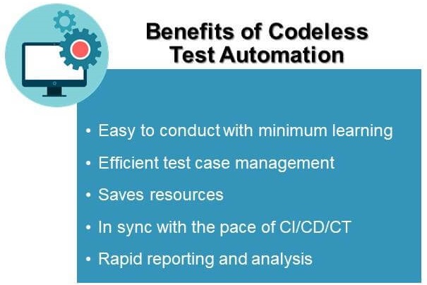 Benefits of codeless test automation